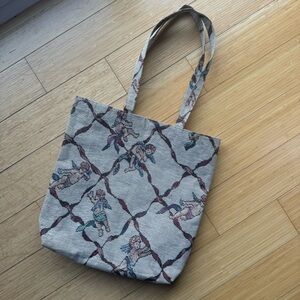 Vintage Tapestry Cherub Tote Bag